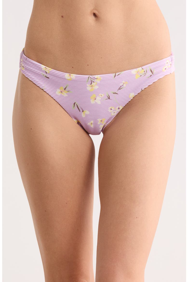 Peaceful Petals Tanga Bikini Bottoms, Main, color, AMETHYST SMOKE
