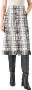 Akris punto Fringe Trim Mixed Tweed Midi Skirt