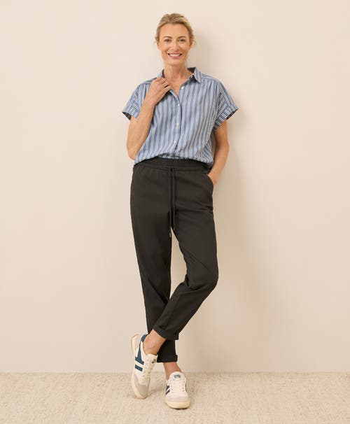 Pact Organic Cotton Daily Twill Drawstring Pant In Brown