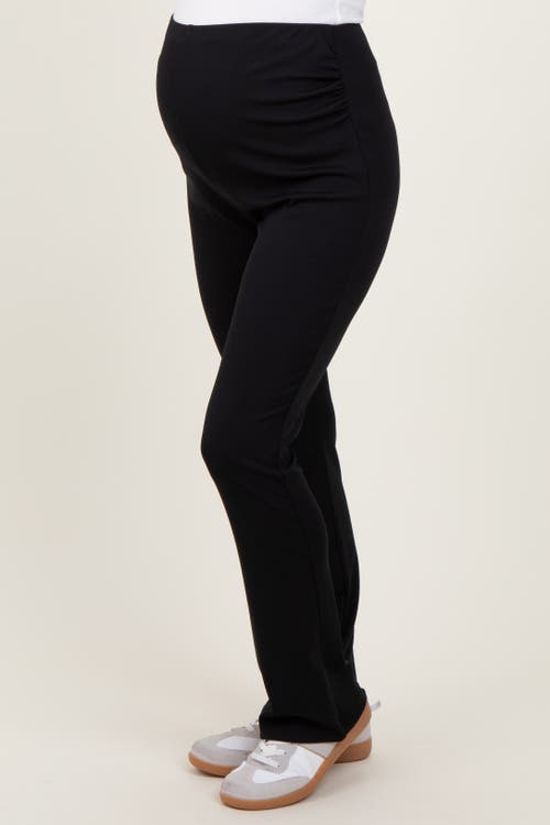 Pinkblush High Waist Maternity Kick Flare Pants In Black
