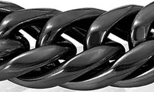 West Coast Jewelry Mens' 11.5mm Curb Link Chain Bracelet In Black