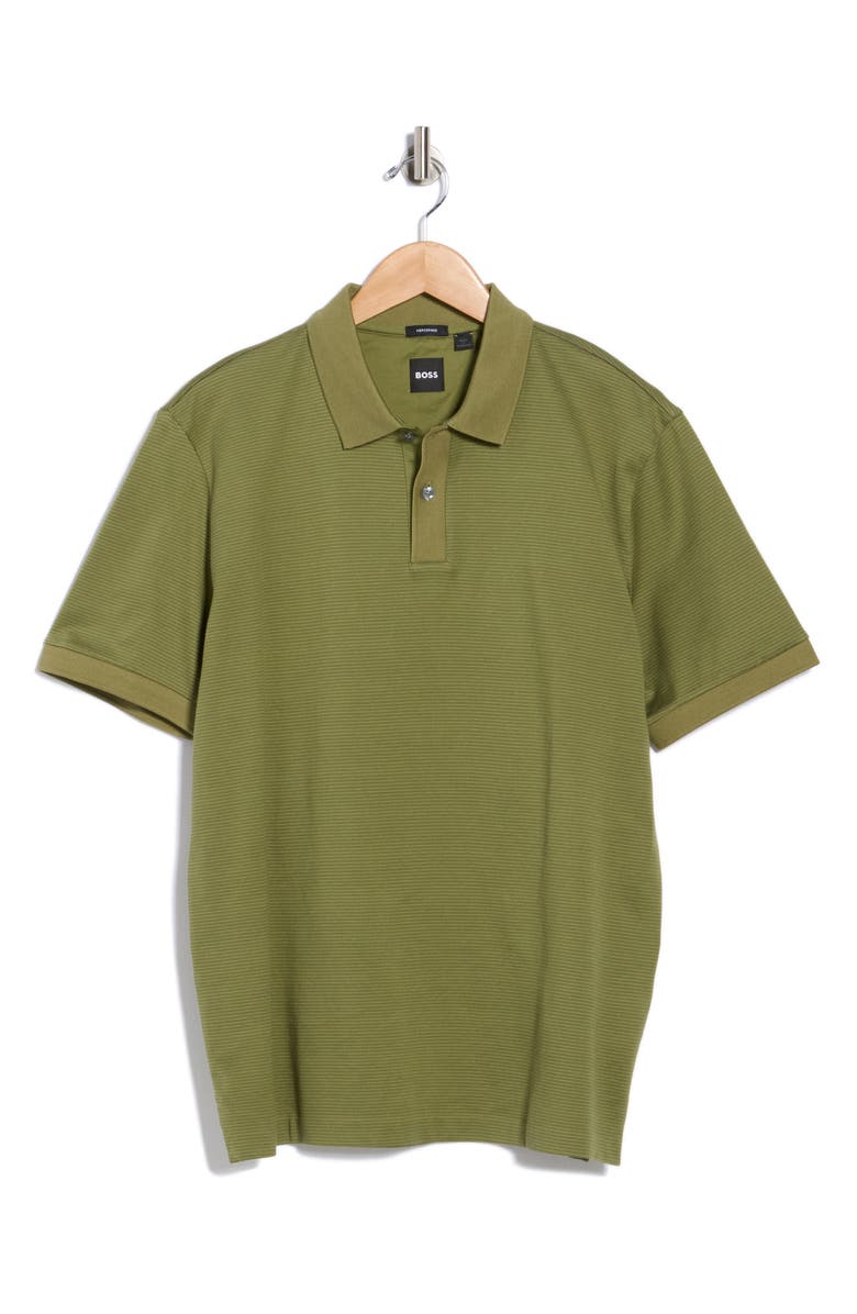 BOSS Parlay Piqué Cotton Polo, Alternate, color, Medium Green