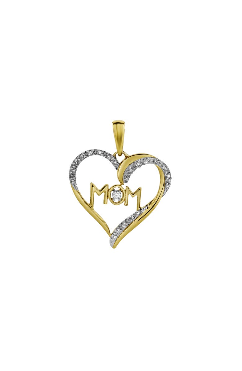 LuvMyJewelry Infinity Heart Mom Diamond Pendant Necklace in 10K Yellow Gold, Alternate, color, 10K Yellow Gold