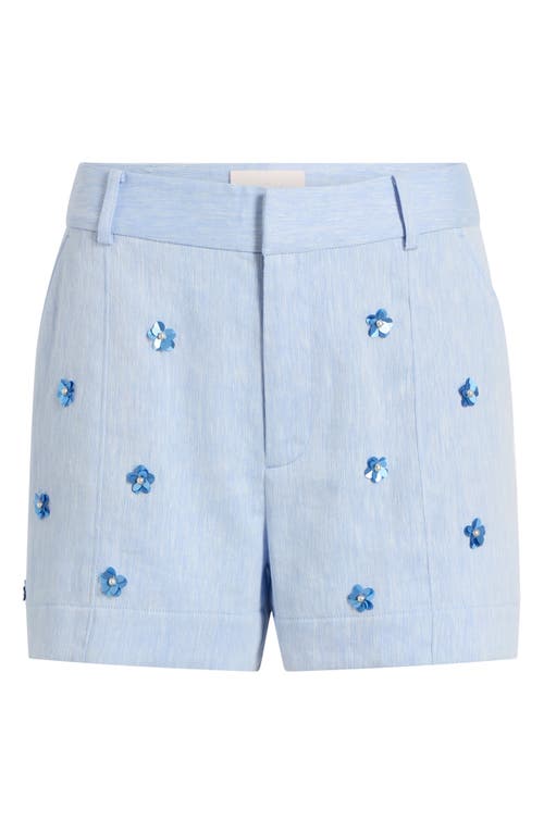 Cinq À Sept Cinq A Sept Tora Embellished Shorts In Blue Hydrangea