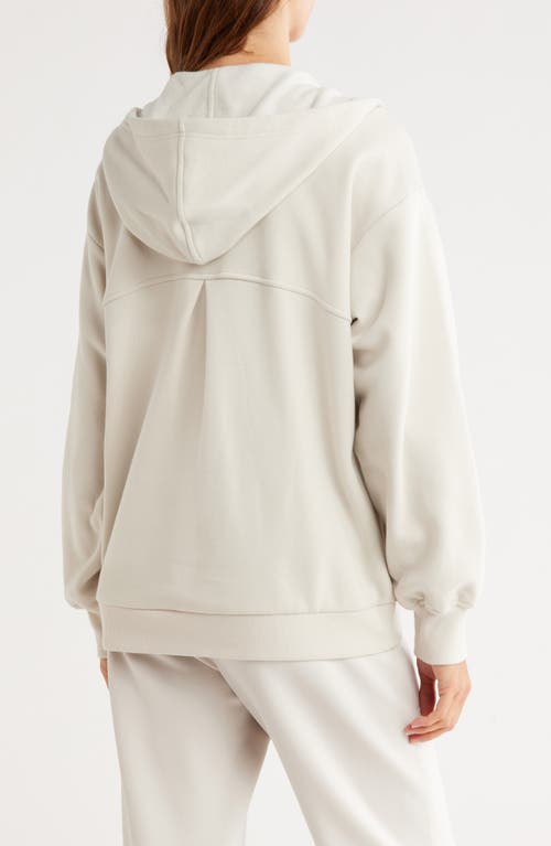 Z By Zella Feather Fleece Zip Hoodie In Neutral