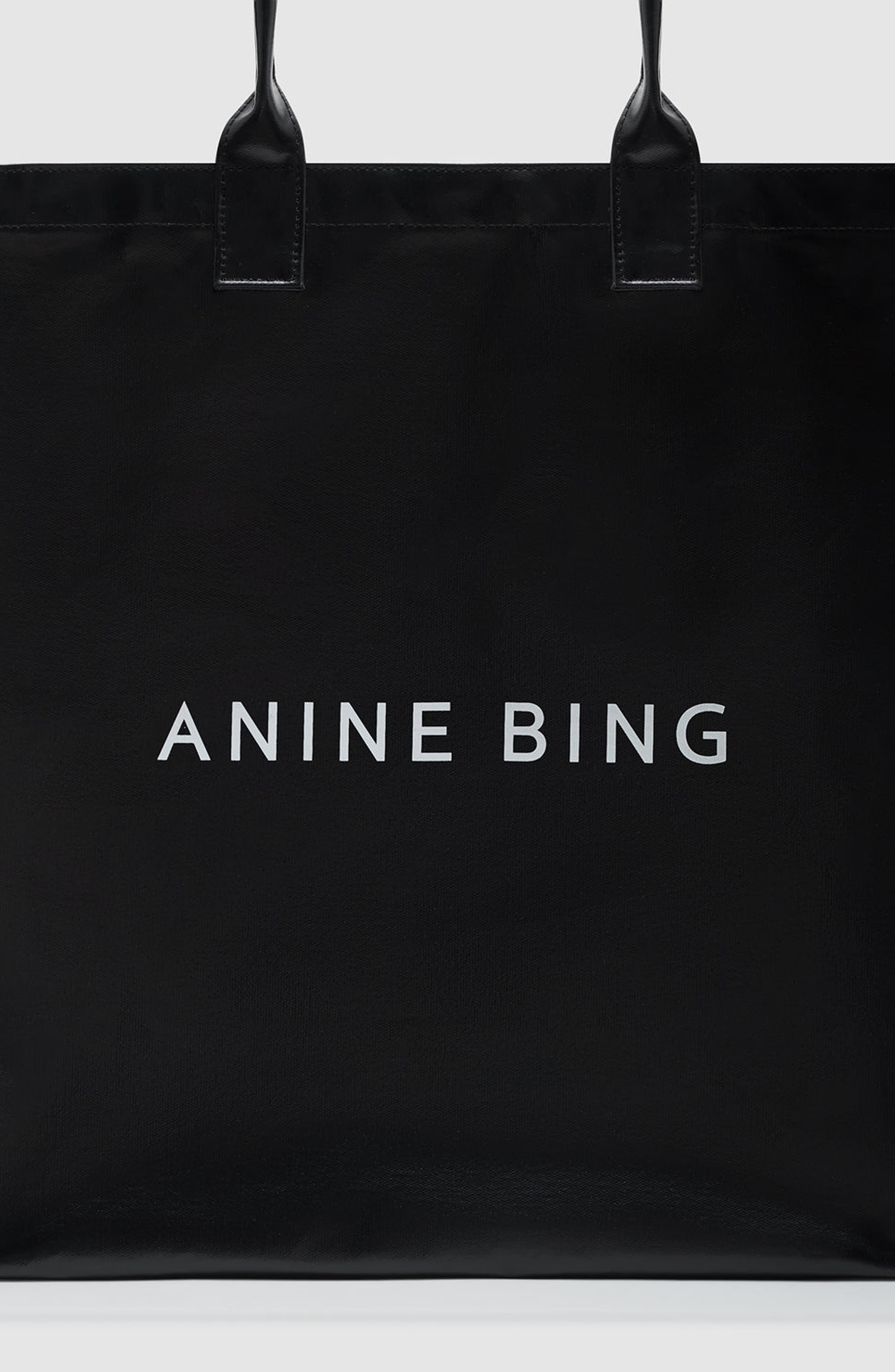 Leonie Coated Canvas Tote, Alternate, color, Black