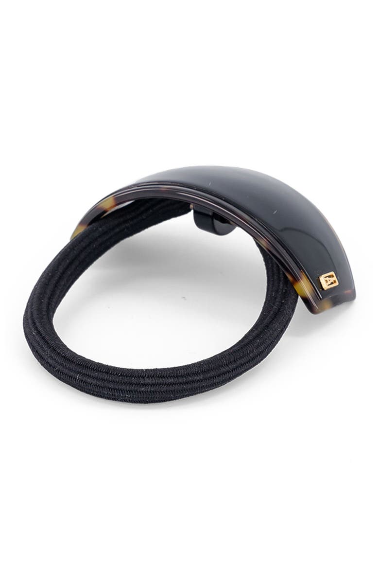 Notre Dame Acetate Hair Tie, Alternate, color, Black Tortoise