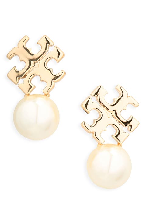 Moondance Faux Pearl & Icon Stud Earrings