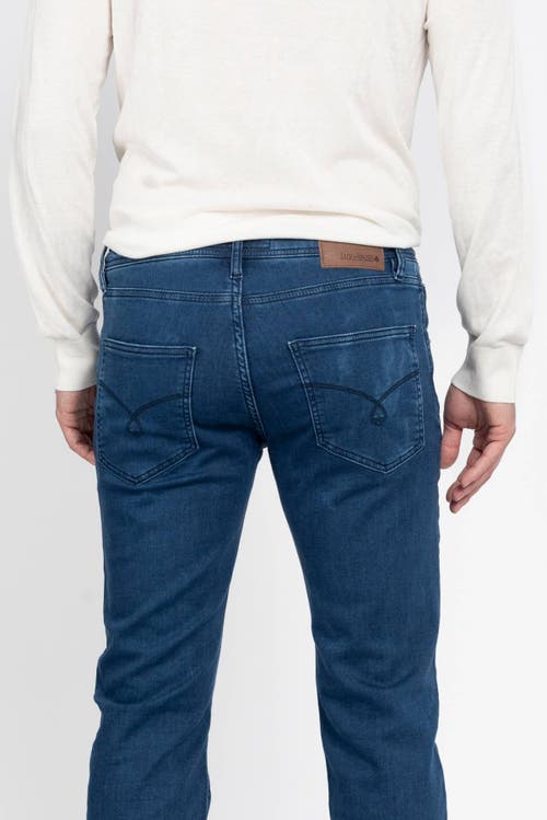 Jack Of Spades High Roller Fit Five Pocket Jeans In Medium Blue