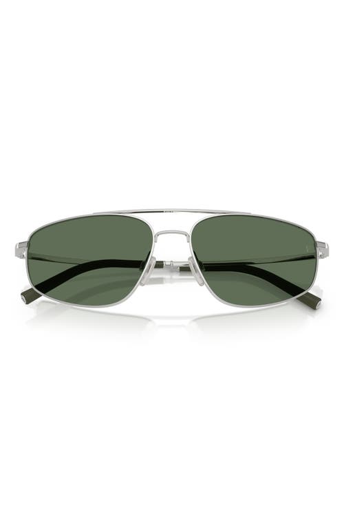 Oliver Peoples 59mm Polarized Pilot Sunglasses In Metallic