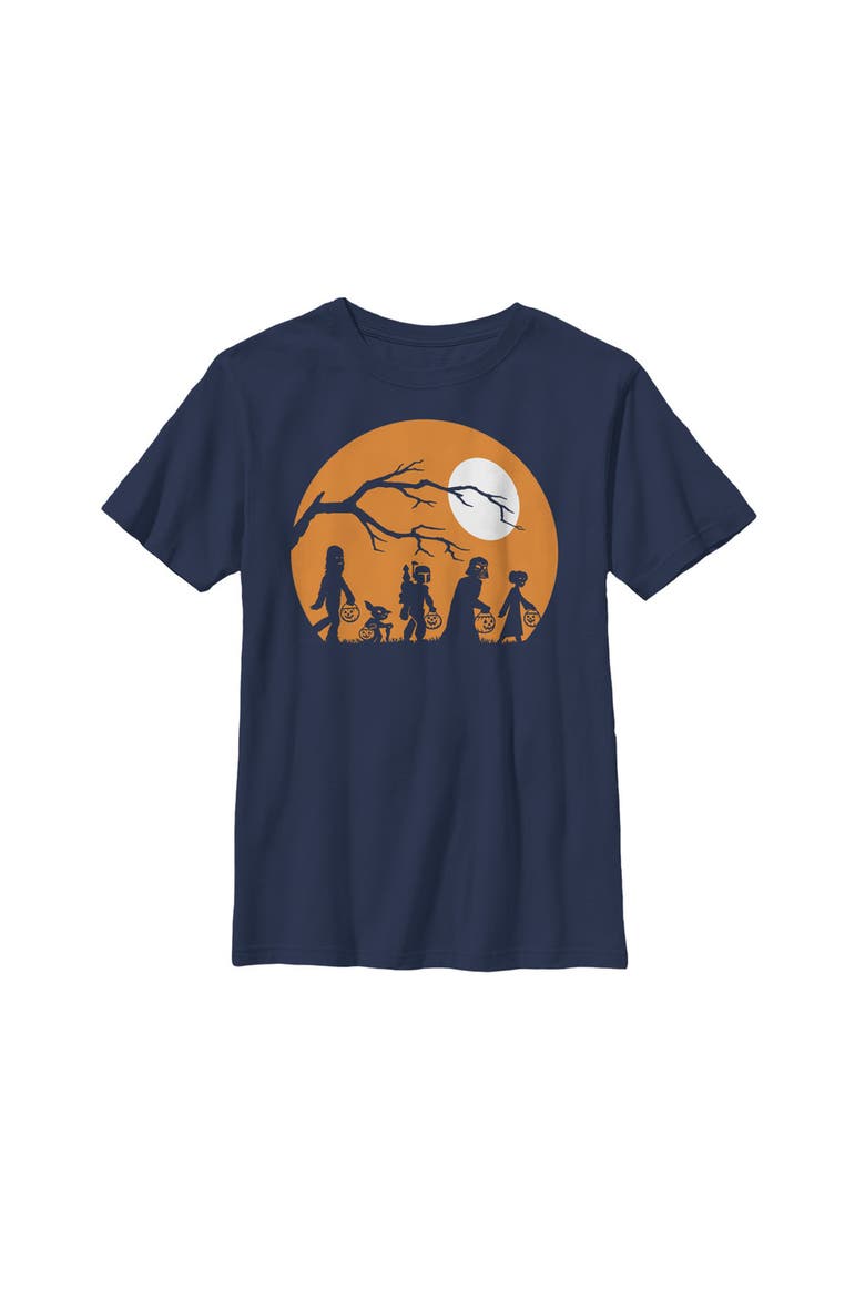 Boy's Star Wars Halloween Characters Trick or Treat  Graphic T-Shirt, Main, color, Navy Blue