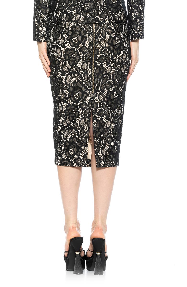 Alexia Admor Jacki Lace Midi Pencil Skirt, Alternate, color, Black