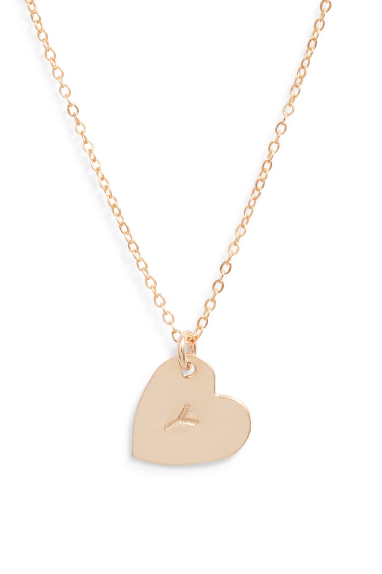 Sophia Initial Heart Pendant Necklace, Main, color, GOLD / Y