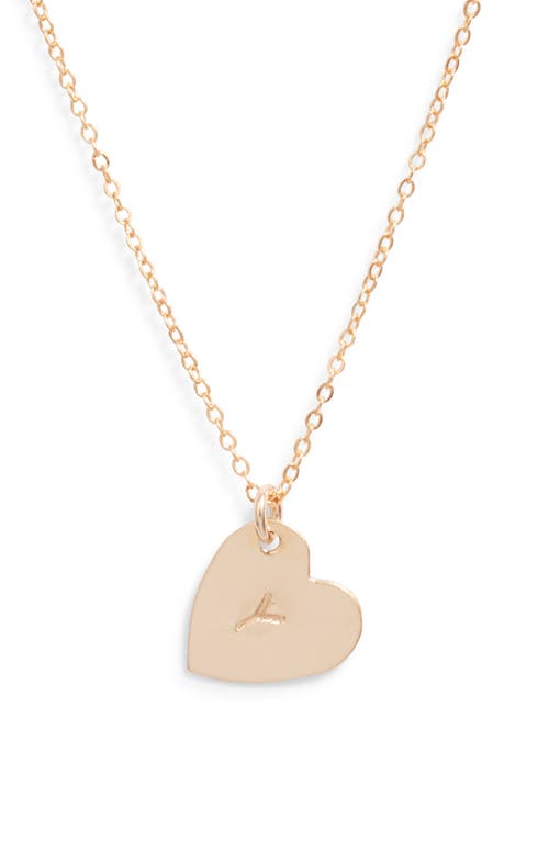 Set & Stones Sophia Initial Heart Pendant Necklace In Gold/y