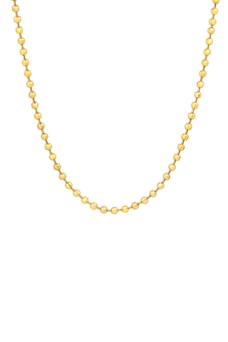 Men's Bead Chain Necklace, Main, color, GOLD