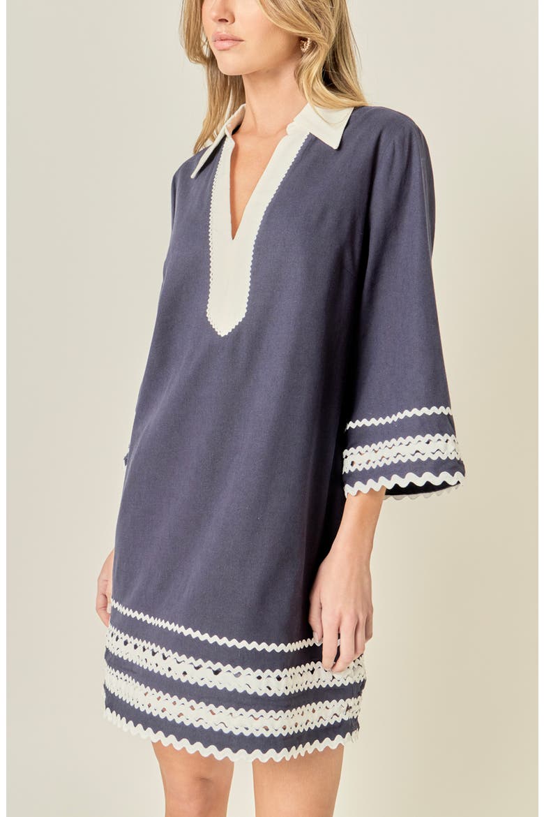 Colorblock Minidress, Alternate, color, NAVY