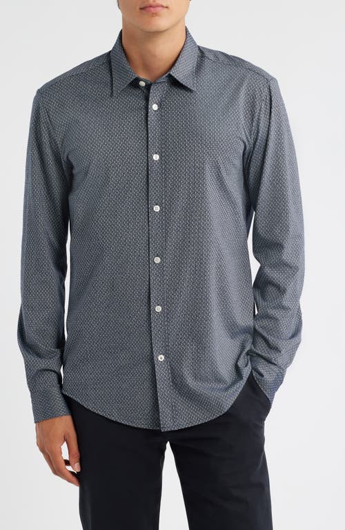 Hugo Boss Boss Roan Kent Slim Fit Button-up Shirt In Gray