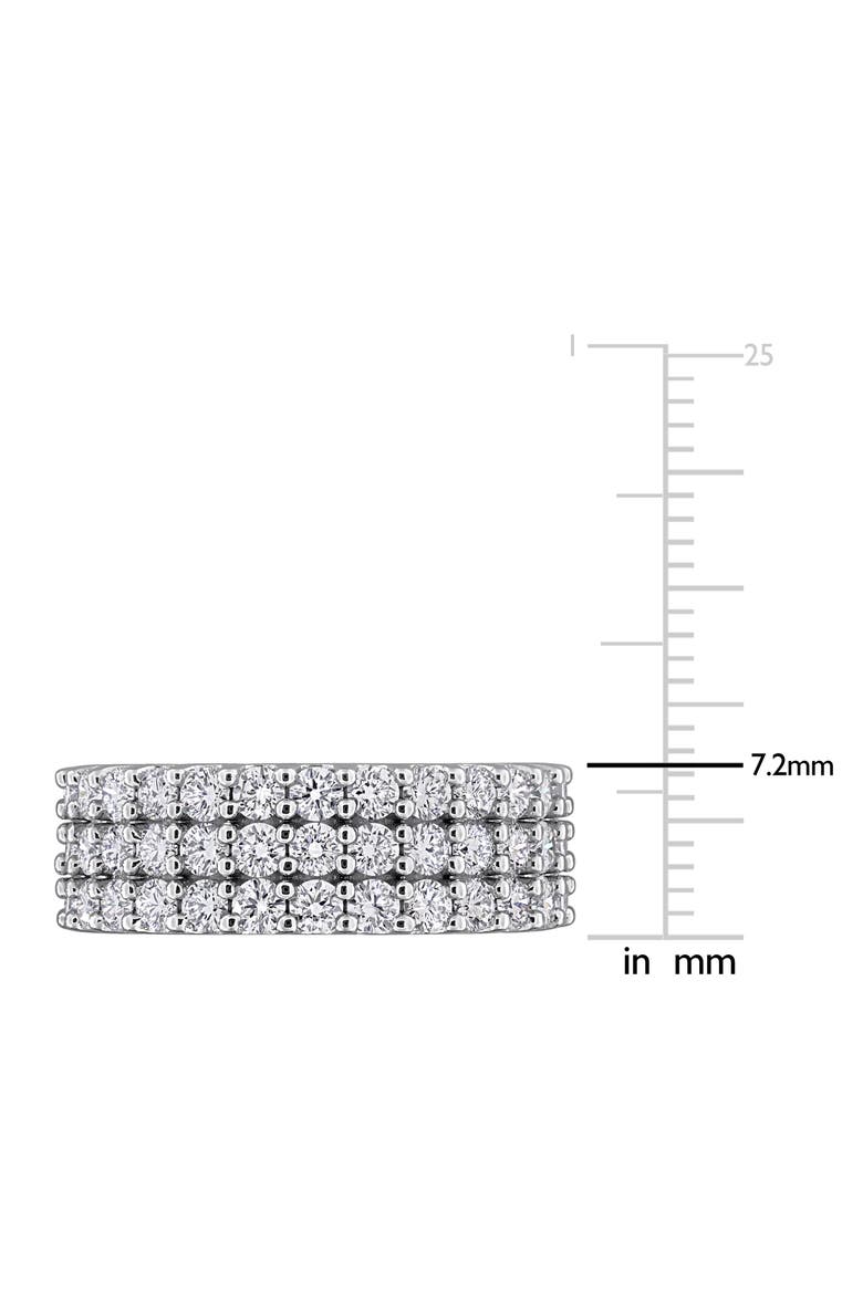 Sterling Silver Lab Grown Diamond Band Ring, Alternate, color, WHITE