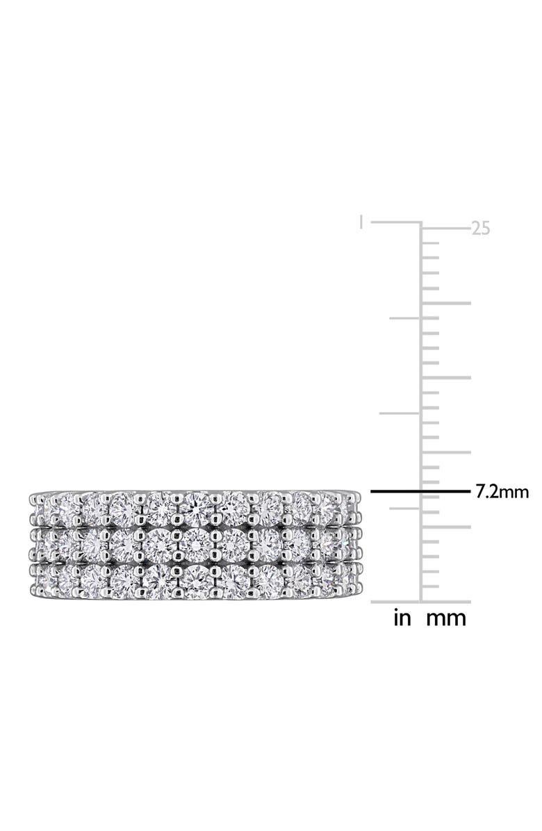 Created Forever Sterling Silver Lab Grown Diamond Band Ring, Alternate, color, White