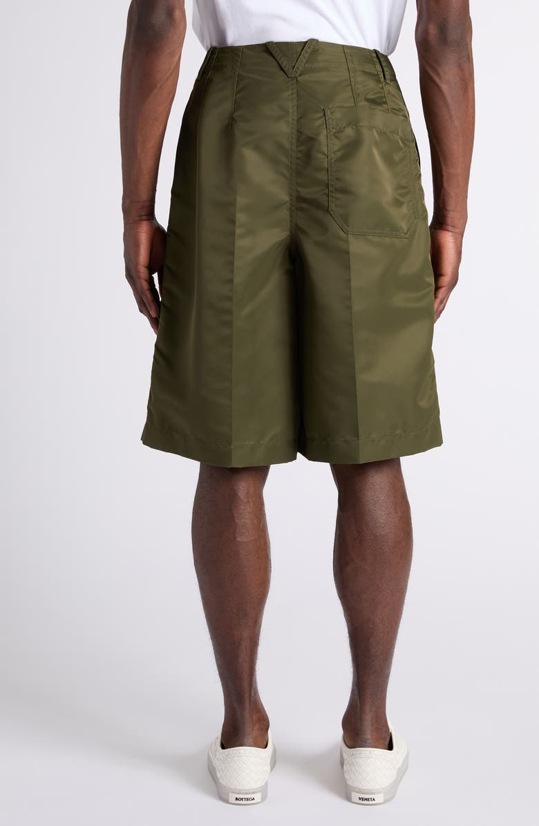 Bottega Veneta Water Repellent Nylon Satin Shorts, Alternate, color, 3293 Shrub