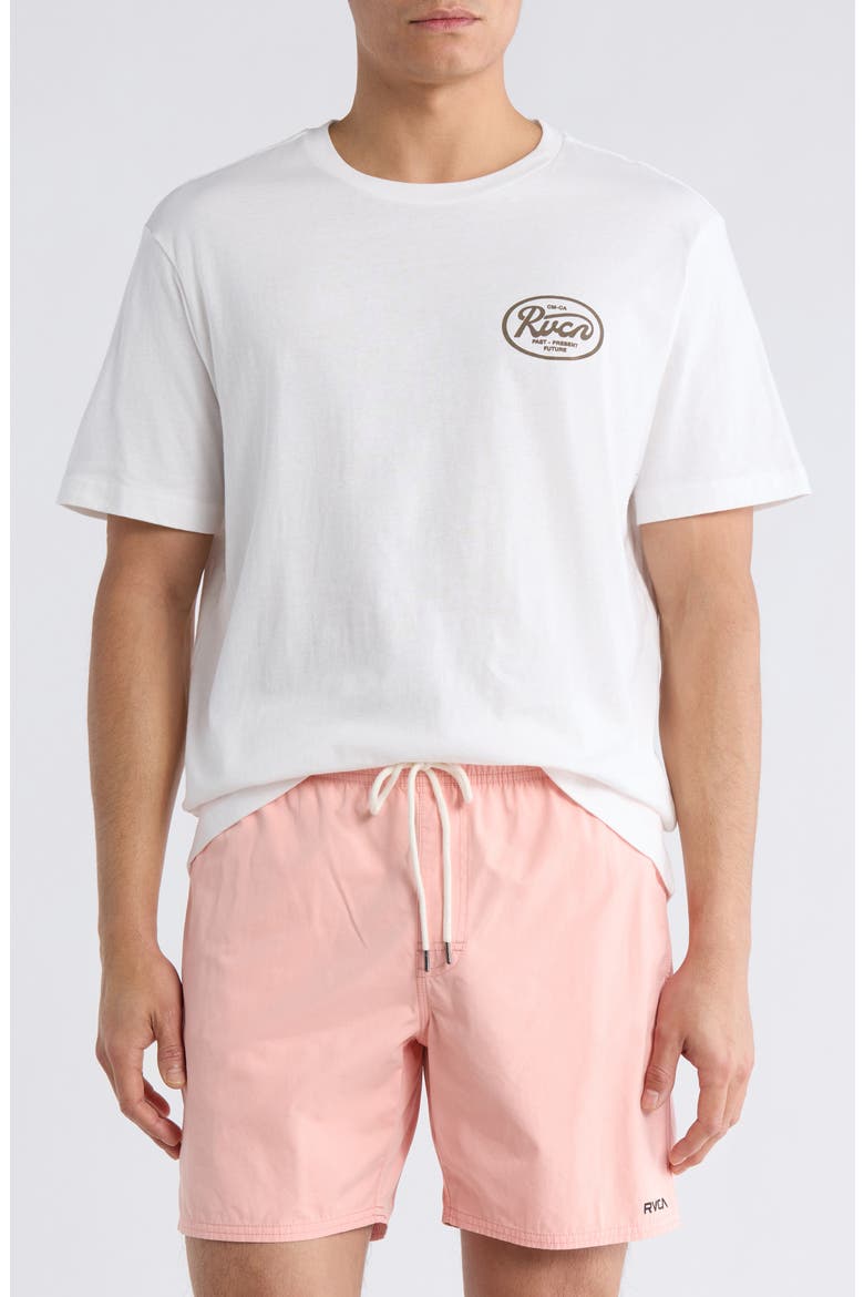 Oval Script Logo Cotton T-Shirt, Main, color, ANTIQUE WHITE