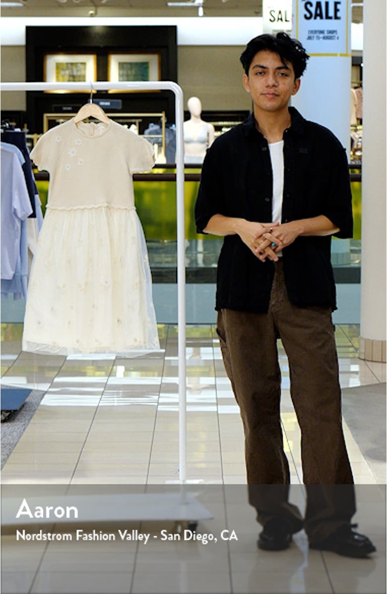 Kids' Floral Embroidered Party Dress, sales video thumbnail