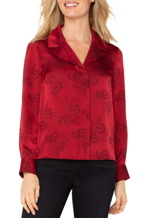 Floral Jacquard Button-Up Shirt