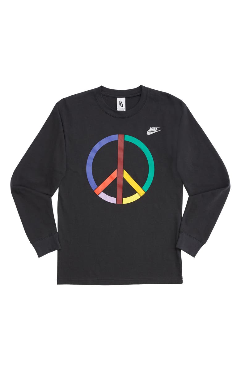 Nike x Olivia Kim Peace Sign Long Sleeve Tee, Alternate, color, 
