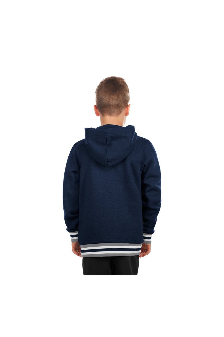 Youth New Era Navy New York Yankees Knit Trim Pullover Hoodie, Alternate, color, Navy