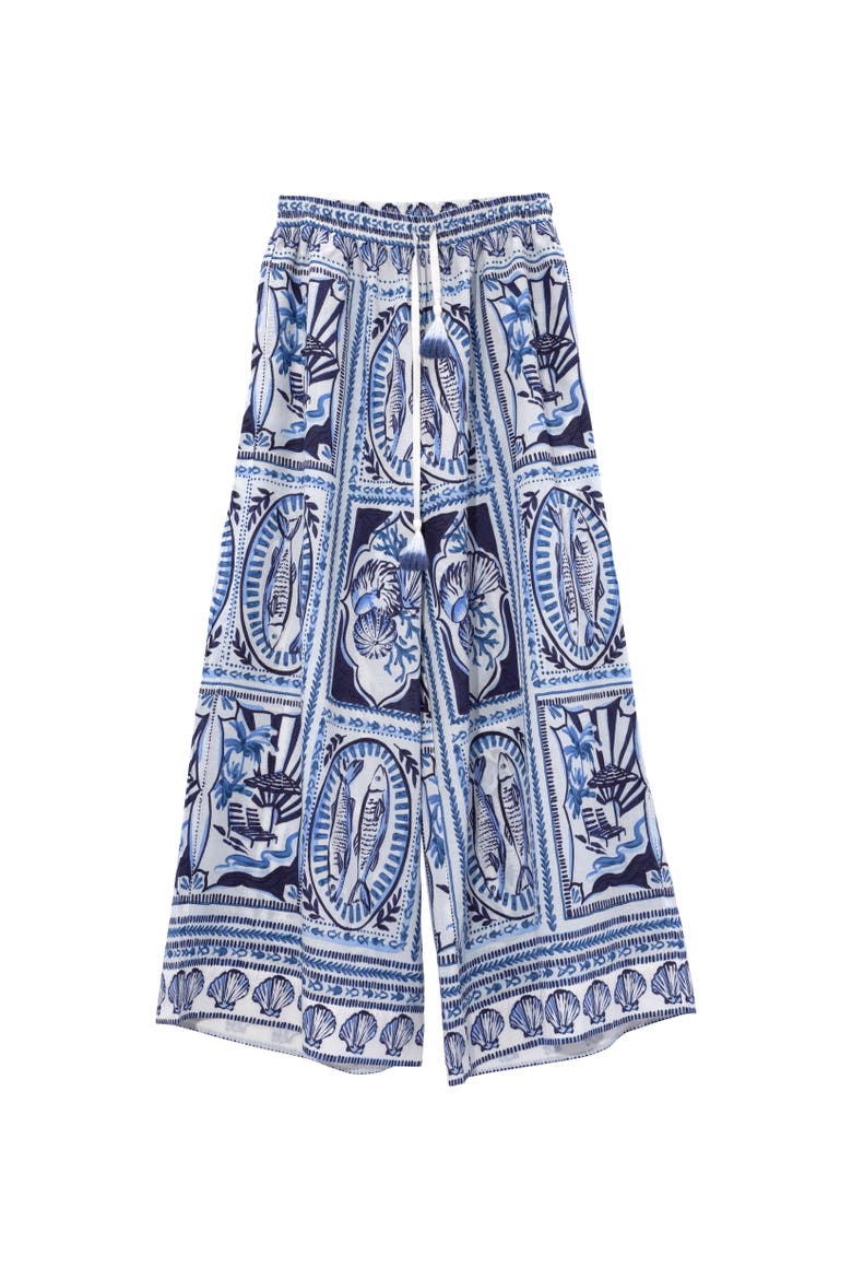 Montauk Tile Pants, Main, color, Cream