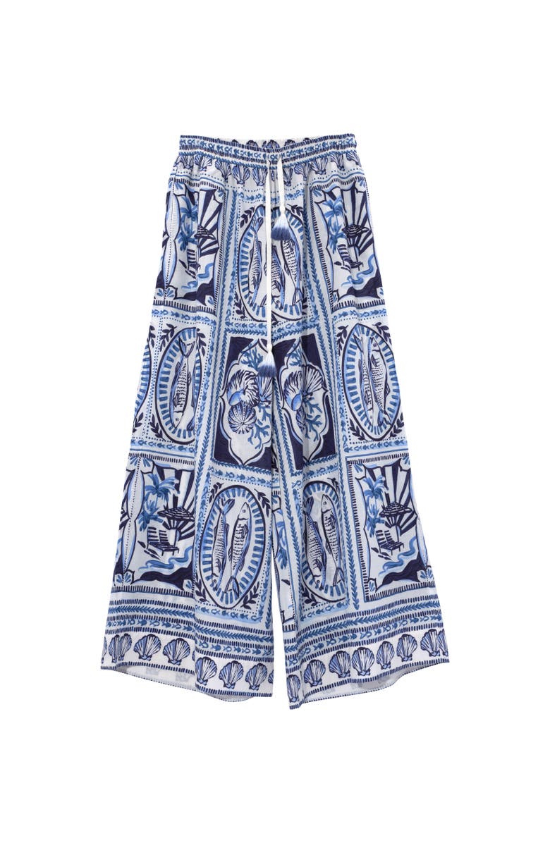 Echo Montauk Tile Pants, Main, color, Cream