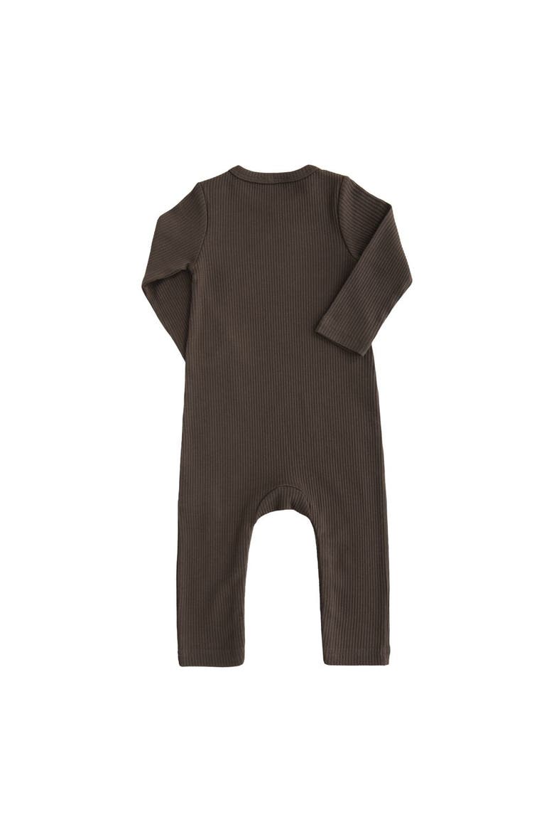 Long Sleeved Modal Romper, Alternate, color, Brown