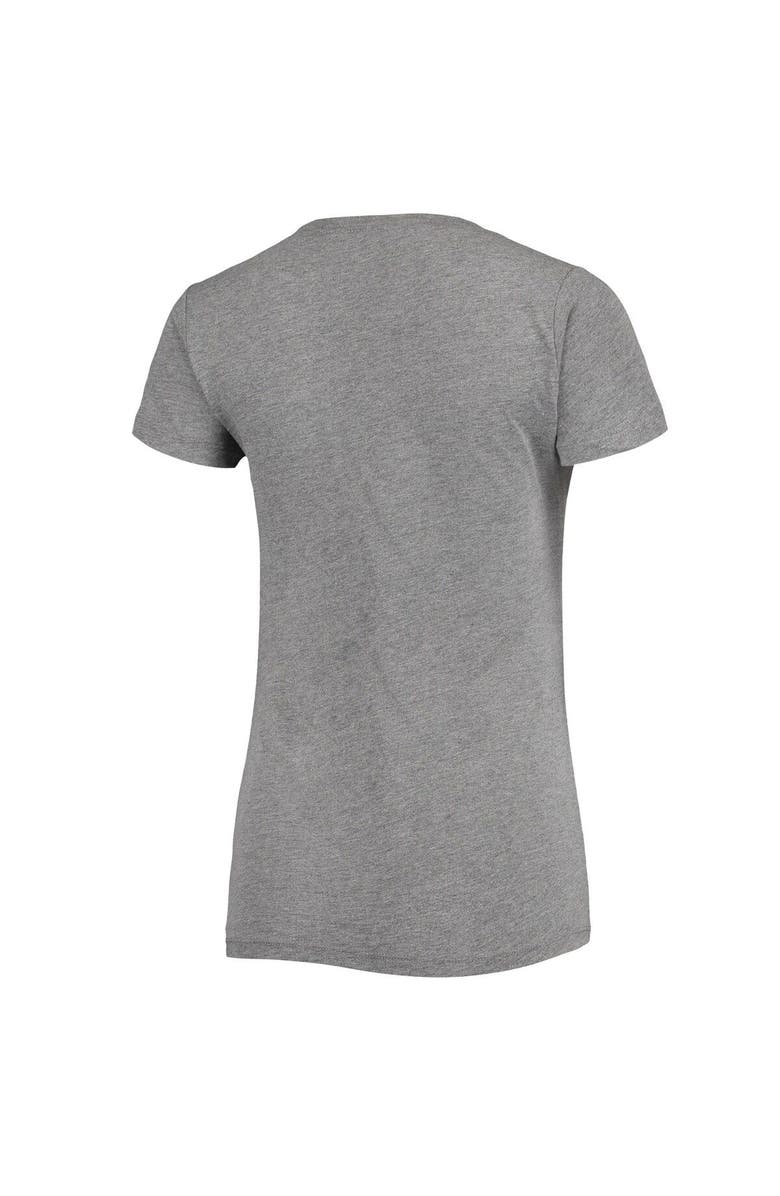 HOMEFIELD Women's Homefield Heathered Gray Gonzaga Bulldogs Vintage Mascot Tri-Blend T-Shirt, Alternate, color, Heather Gray