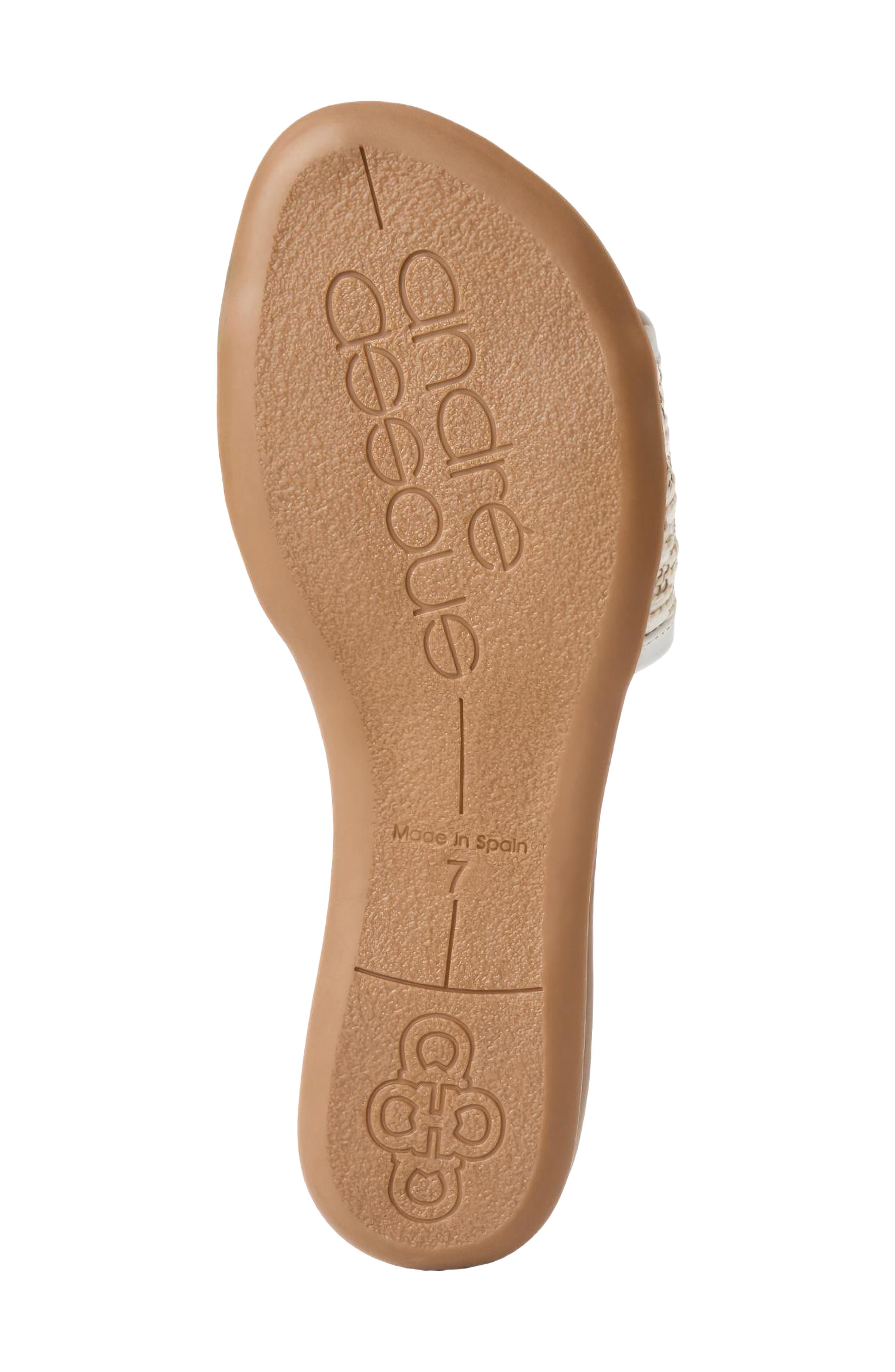 André Assous Nalia Wedge Slide Sandal, Alternate, color, White