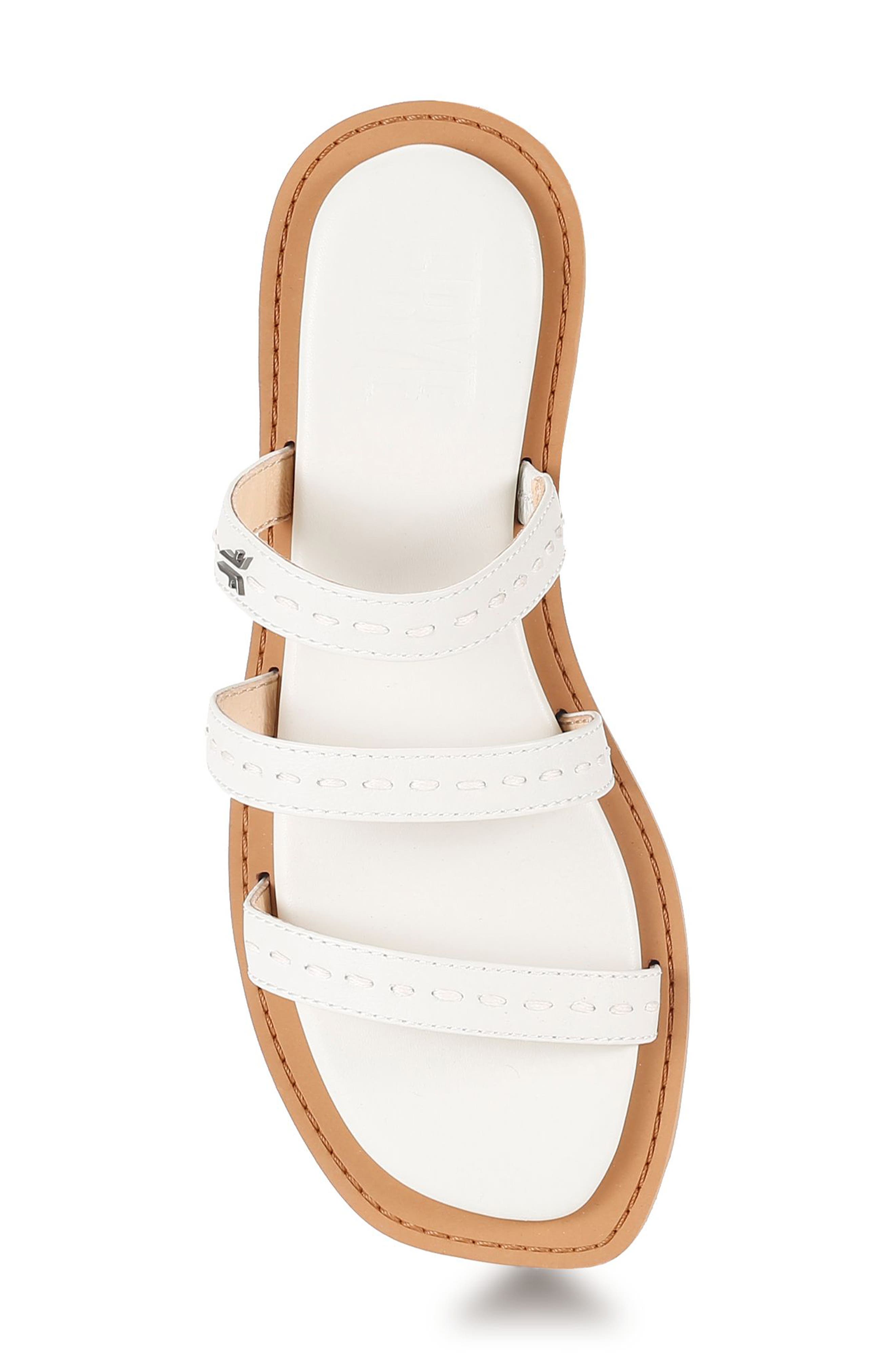 Frye Faye Strappy Slide Sandal, Alternate, color, White