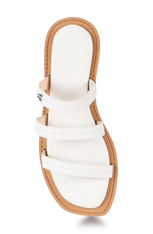 Frye Faye Strappy Slide Sandal In White