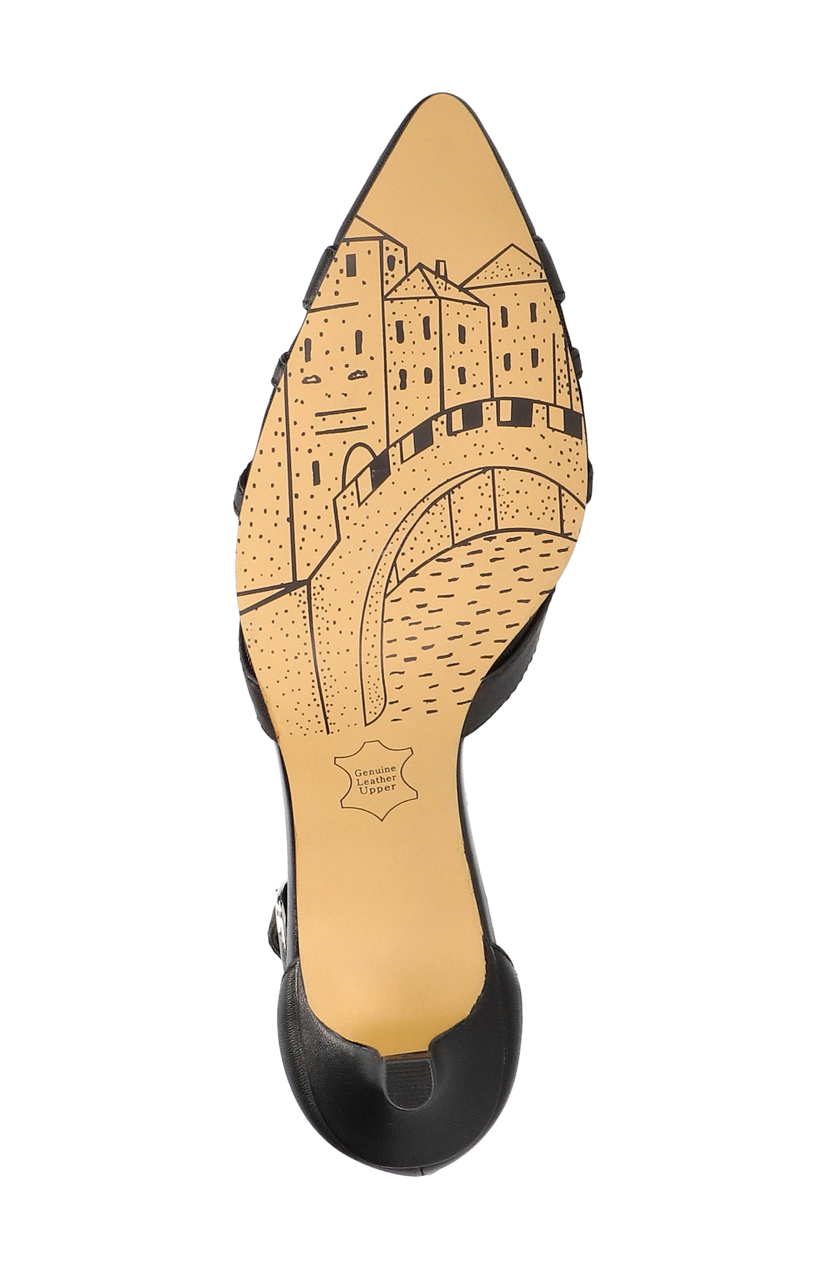 Bella Vita Malani Pointed Toe Kitten Heel Pump, Alternate, color, Black Leather