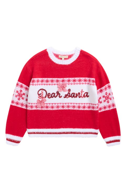 Kids' Dear Santa Sequin Sweater