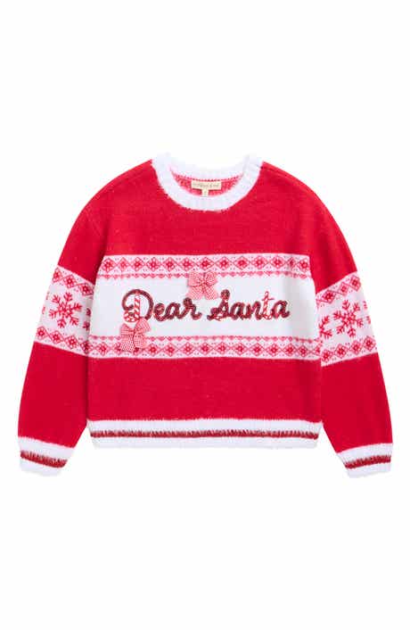 Kids' Dear Santa Sequin Sweater