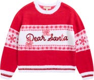 MARGAUX AND LEXI Kids' Dear Santa Sweater
