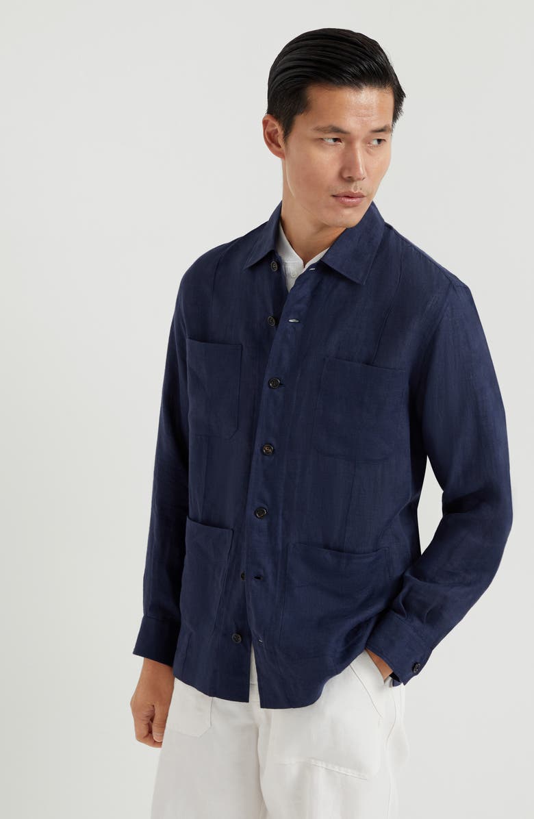 Brunello Cucinelli Linen guayabera, Alternate, color, 