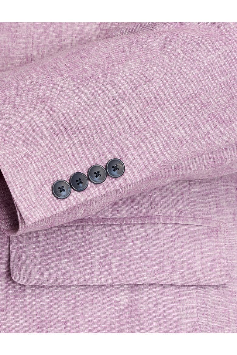 Big & Tall Jacket-Relaxer Linen-Blend Sport Coat, Alternate, color, PURPLE
