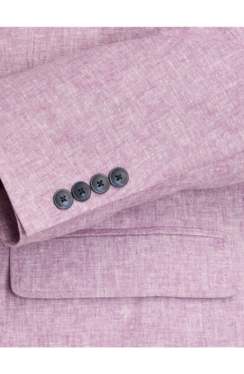 Oak Hill by DXL Big & Tall Jacket-Relaxer Linen-Blend Sport Coat, Alternate, color, Purple