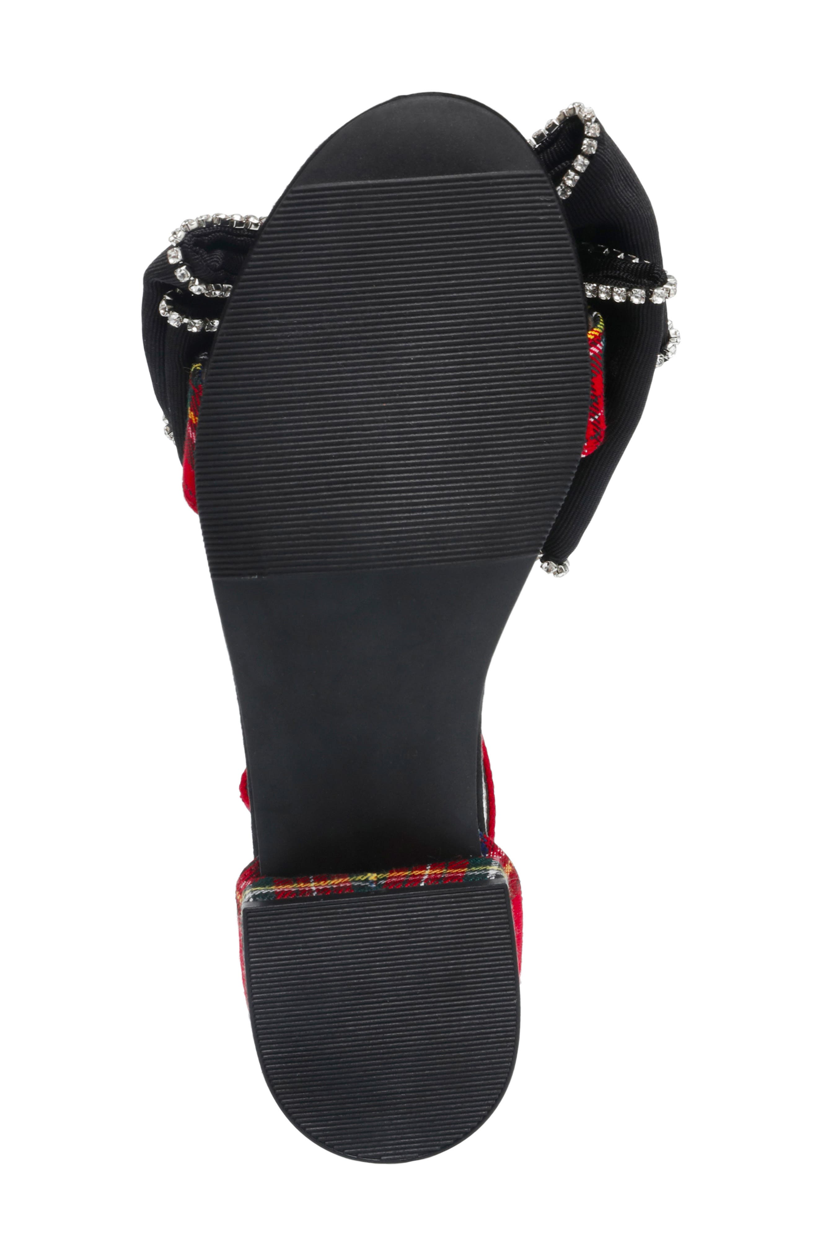 Betsey Johnson Kids' Zayle Rhinestone Plaid Sandal, Alternate, color, 