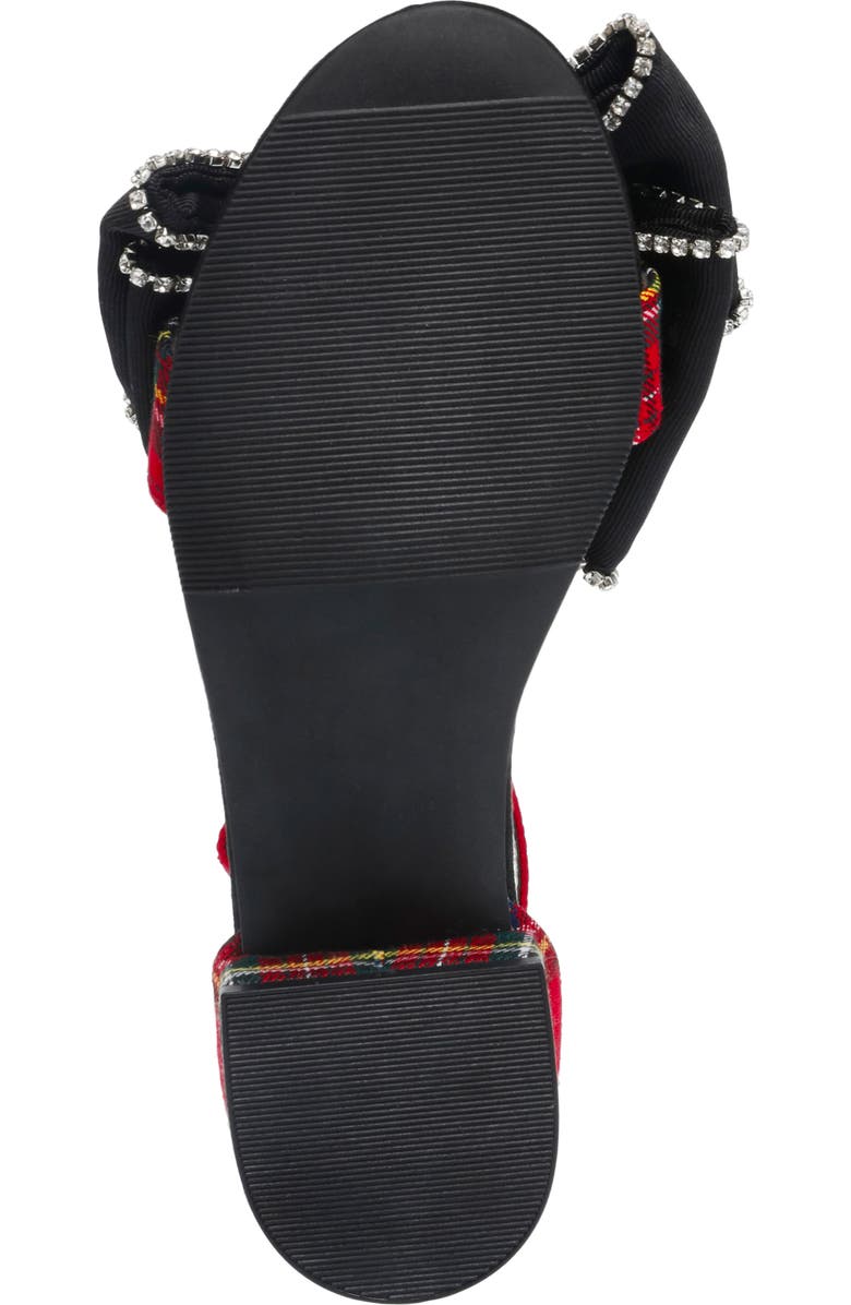 Betsey Johnson Kids' Zayle Rhinestone Plaid Sandal, Alternate, color,