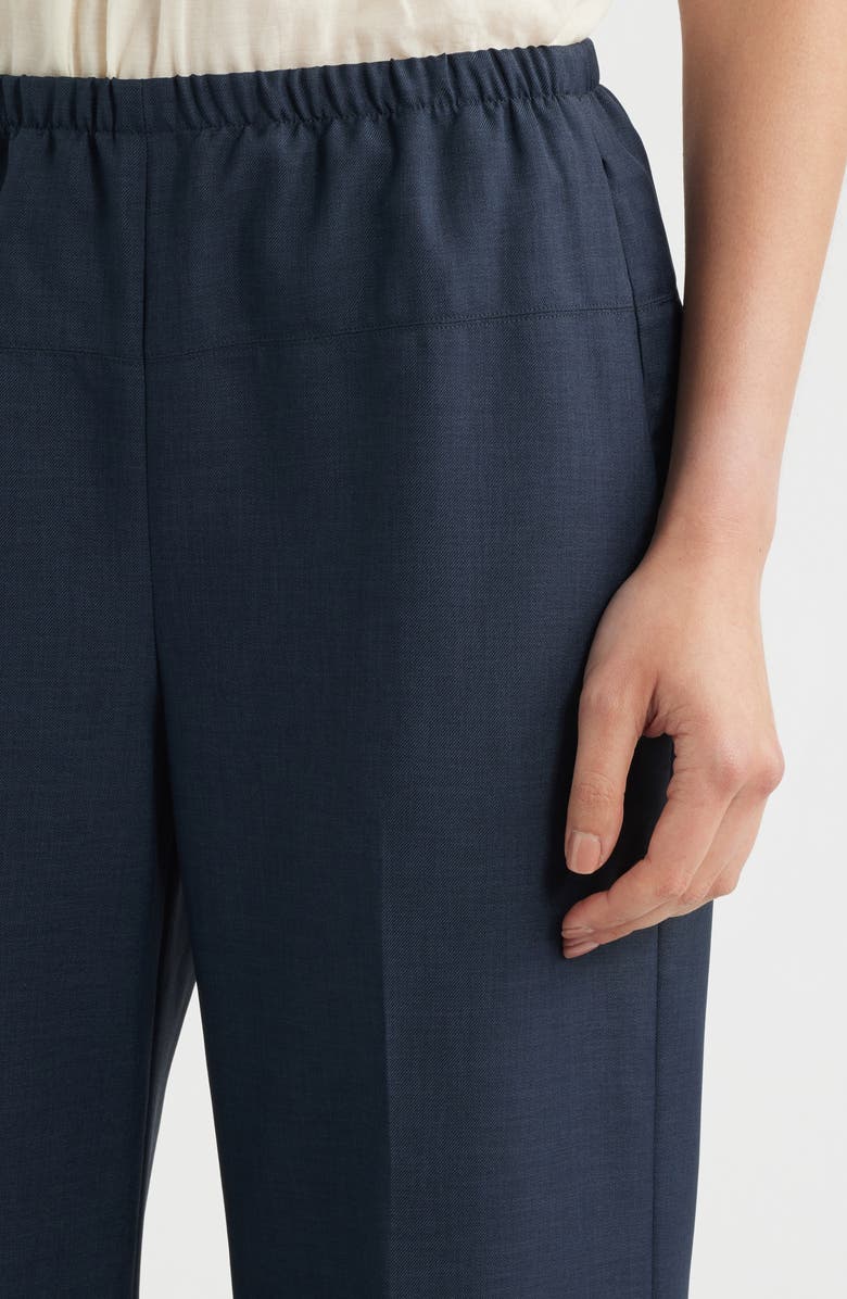Theory City Twill Crop Wide Leg Pants, Alternate, color, Nocturne Navy