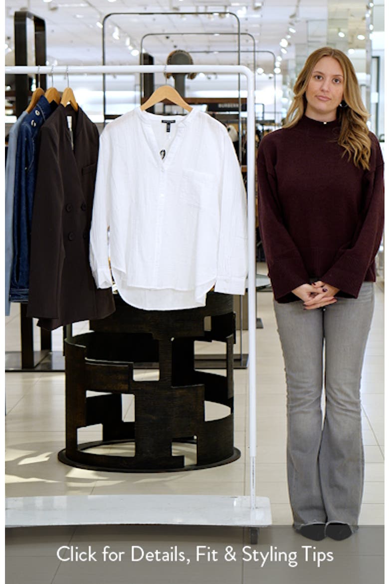 Mandarin Collar Textured Organic Cotton Tunic video