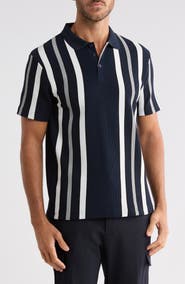 Cactus Man Stripe Ribbed Polo