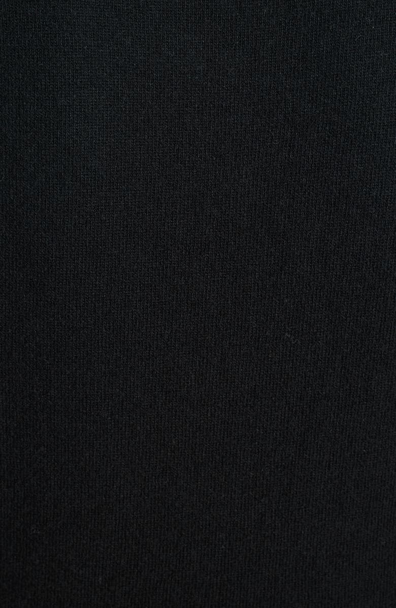 Valentino Garavani Satin Bow Virgin Wool Cardigan, Alternate, color, Black