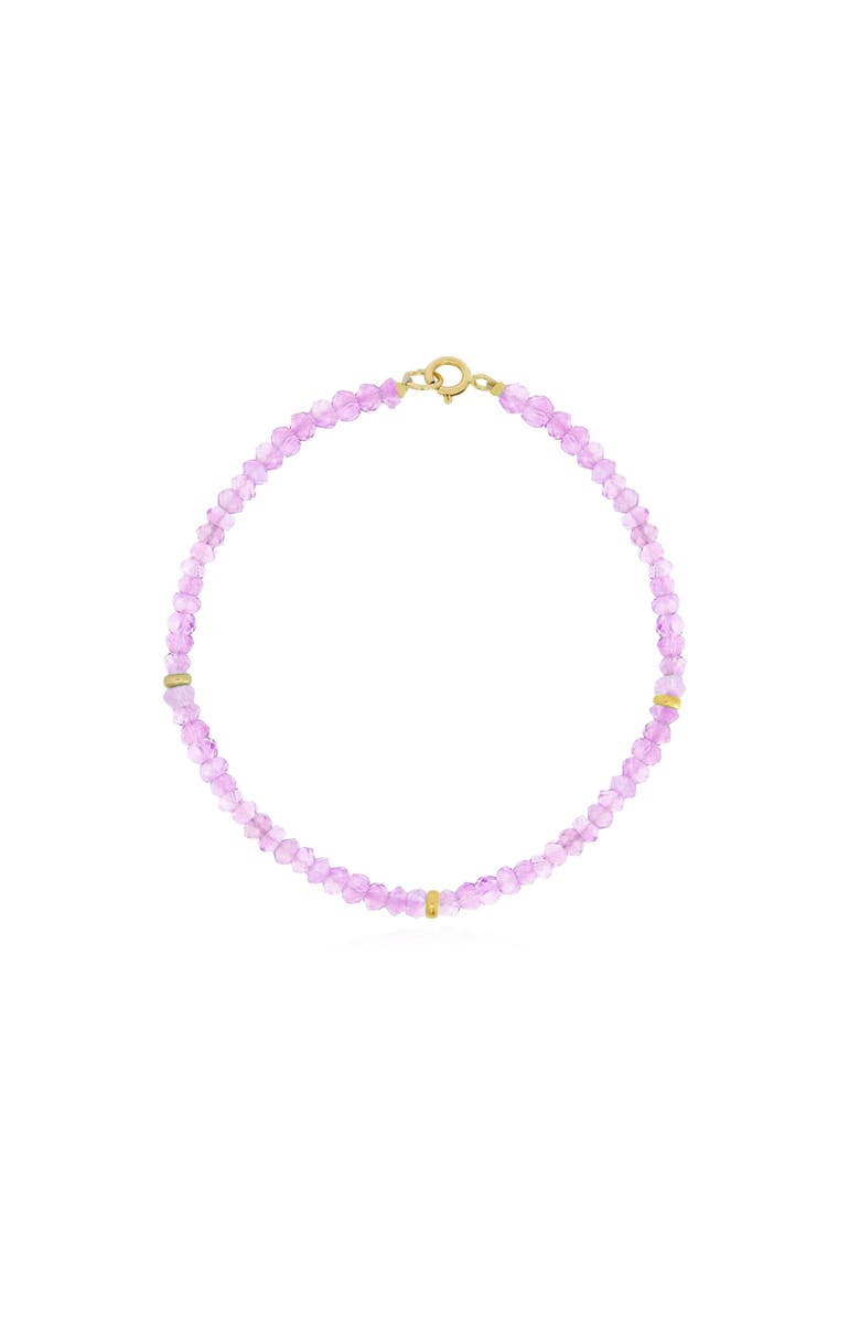 The Lovery Fine Jewelry Pink Amethyst Bead Bracelet, Main, color, Pink Amethyst